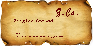 Ziegler Csanád névjegykártya